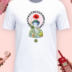 T-shirt CU HAVI PACI È RICCU E NUN LU SAPI con stampa testa di moro - ivigroovy
